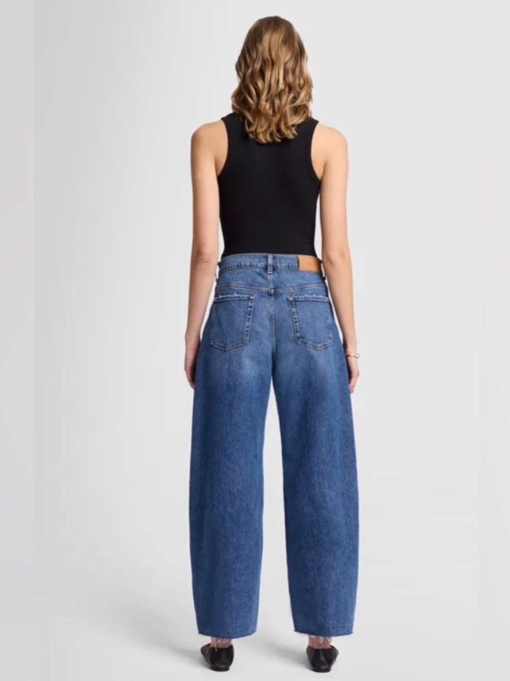 7 FOR ALL MANKIND - Bonnie curvilinear raw cut jeans size 28 dark blue barrel - Picture 3 of 10